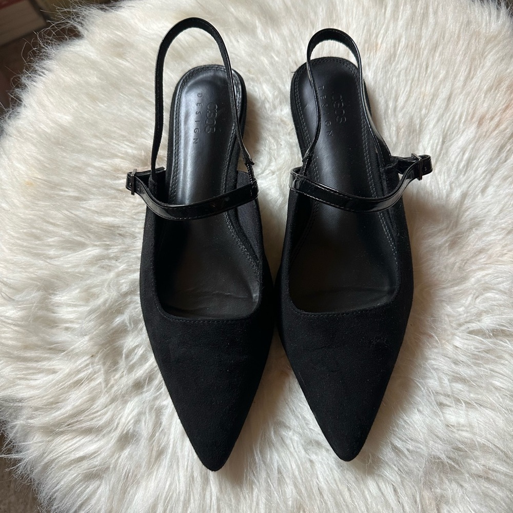 Elegant Black Women's Slingback Shoes